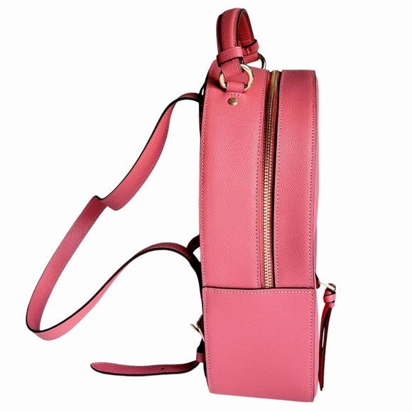 Coach Jordyn Backpack Watermelon Pink Leather Gold Zipper Authentic NWOT - Picture 7 of 12
